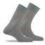 Lot de 2 mi chaussettes fil d'écosse gris chiné