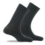 Lot de 2 mi chaussettes fil d'écosse gris foncé