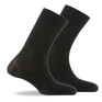 Lot de 2 mi chaussettes fil d'écosse noir