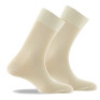 Lot de 2 mi chaussettes fil d'écosse beige