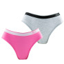 Lot de 2 culottes femme grise et rose