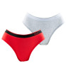Lot de 2 culottes femme rouge et grise