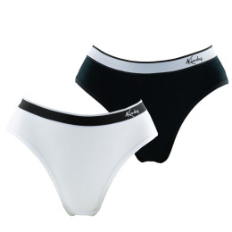 Lot de 2 culottes femme blanc et noir