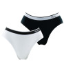Lot de 2 culottes femme blanc et noir