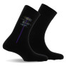 Lot de 2 mi chaussettes coton noir