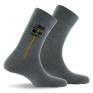Lot de 2 mi chaussettes coton grises
