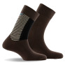 Lot de 2 mi chaussettes coton marron