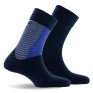 Lot de 2 mi chaussettes coton marine