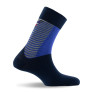 1 paire de mi chaussettes marine à rayure