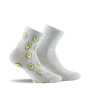 Lot de 2 socquettes coton gris