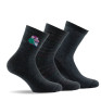 Lot de 3 mi chaussettes femme chouette gris foncé.