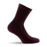 1 paire de mi chaussettes unie bordeaux.