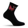1 paire de socquettes noir avec motif chat.