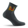 1 paire de socquettes gris foncé avec motif chat.