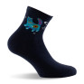 1 paire de socquettes marine avec motif chat.