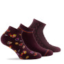 Lot de 3 ultra courtes femme en coton bordeaux