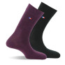 Lot de 2 chaussettes unies  coton homme