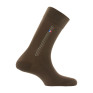 mi chaussettes homme coton marron fabrication française