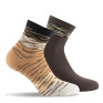 Lot de 2 mi chaussettes femme fantaisies