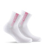 Lot de 2 paires de tiges courtes sport blanc rose.