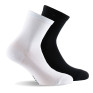 Lot de 2 paires de mi chaussettes pur coton blanc, noir.