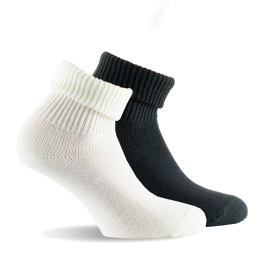Pack de 2 socquettes chaudes pour  enfant écru, gris.
