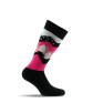 Mi-bas ski tout bouclette Mountains noir rose
