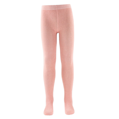 Collant enfant uni en lurex rose