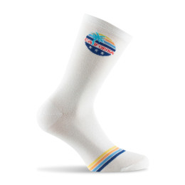 Mi-chaussettes california made in France blanc