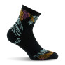 Socquettes fantaisies feuillages made in France noir