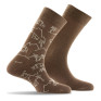 Lot de 2 mi chaussettes coton homme fantaisies plus unie
