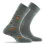 Lot de 2 mi chaussettes fantaisies coton all over surfeurs plus unie