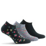 Pack de 3 invisibles fantaisies femme en coton flower, géométrique,unie