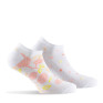 Lot de 2 invisibles femme motifs florales et plumetis blanc