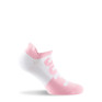Invisible femme double bord côte blanc rose