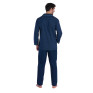 Pyjama long à micro motifs en coton tissé