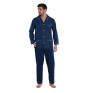 Pyjama long à micro motifs en coton tissé