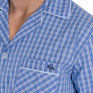 Pyjama long à carreaux en coton tissé
