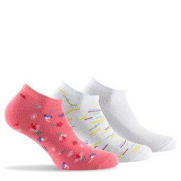 Pack de 3 invisibles femme coton flower, géométrique, unie