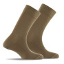 Pack de 2 mi chaussettes jersey fabrication Française marron