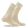 Pack de 2 mi chaussettes jersey fabrication Française beige