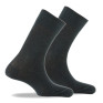 Pack de 2 mi chaussettes jersey fabrication Française gris foncé
