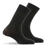 Pack de 2 mi chaussettes jersey fabrication Française noir