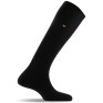 Chaussettes hautes unies avec drapeau noir