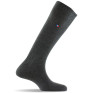 Chaussettes hautes unies avec drapeau gris