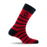 Mi-chaussettes marin sur rayures Made in France coloris rouge