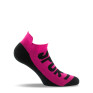 Invisible femme double bord côte noir rose