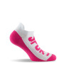 Petite chaussettes femme double bord côte blanc rose