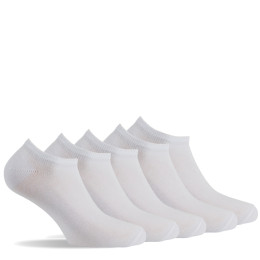 Pack de 5 paires d'invisibles femme en polyester  coloris blanc
