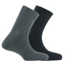 Lot de 2 paires de mi-chaussettes homme toute bouclette